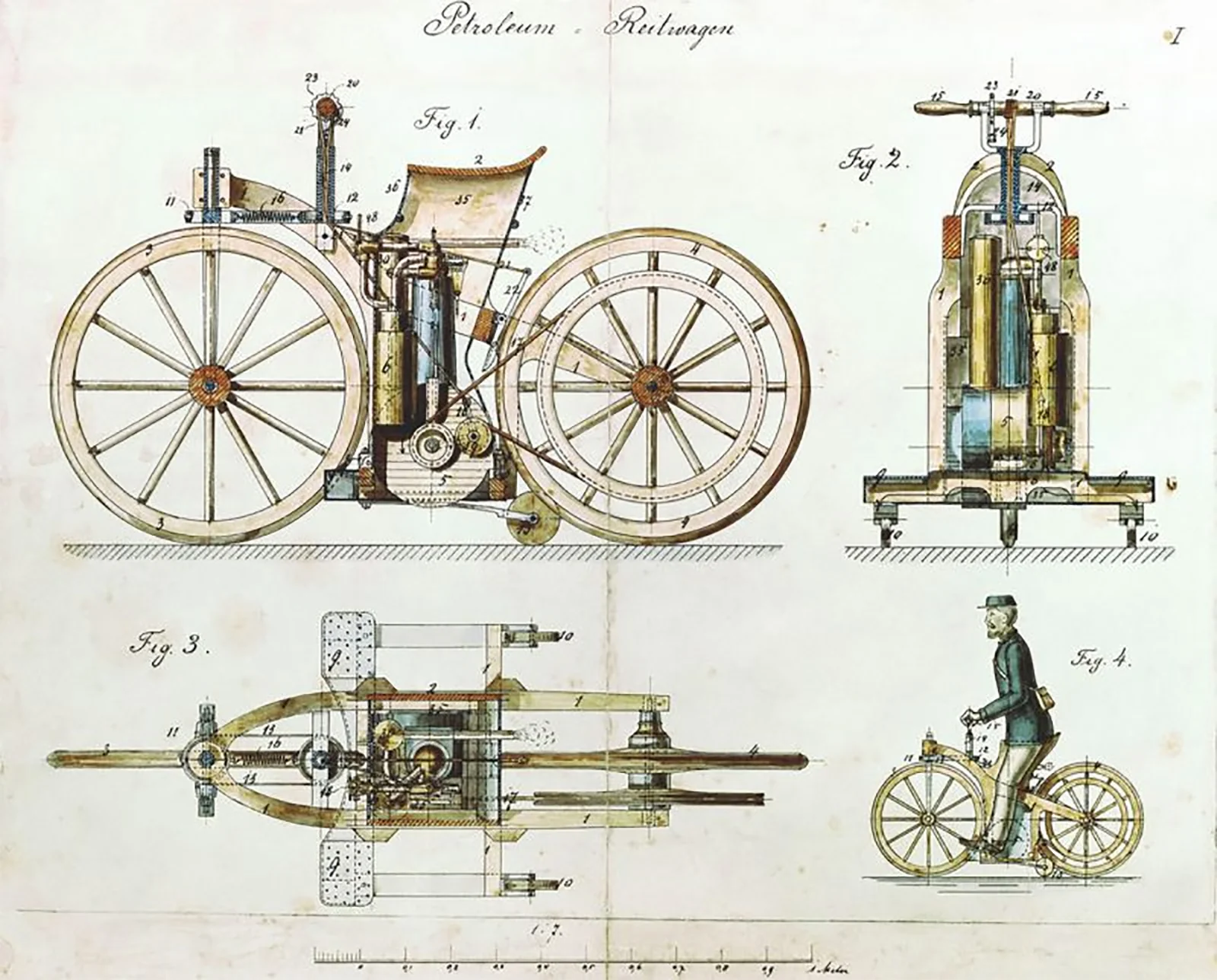 Motorcycle History 1884 Reitwagen